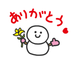 Snowman in love. sticker #1875594