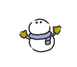 Snowman in love. sticker #1875605