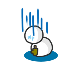 Snowman in love. sticker #1875608