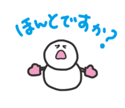 Snowman in love. sticker #1875609