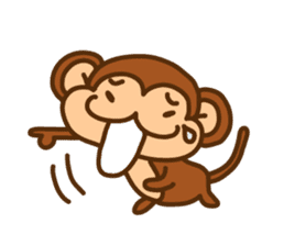 A friendly monkey sticker #1875616