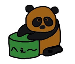 panda who tanned sticker #1878118