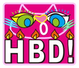 SHOCKING PINKiee the Cat <for Events 1> sticker #1878733