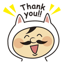 cat costume old guy sticker #1879574