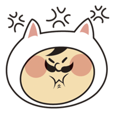 cat costume old guy sticker #1879594