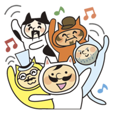 cat costume old guy sticker #1879607