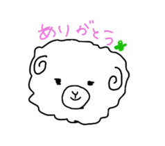 fluffy sheep man sticker #1880413