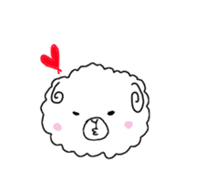 fluffy sheep man sticker #1880418