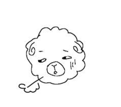 fluffy sheep man sticker #1880422