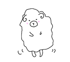 fluffy sheep man sticker #1880429