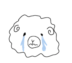 fluffy sheep man sticker #1880431