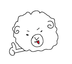 fluffy sheep man sticker #1880434