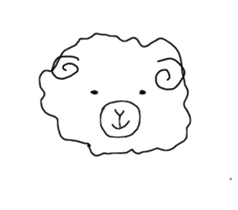 fluffy sheep man sticker #1880435
