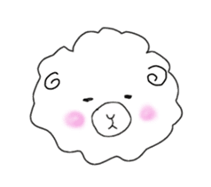 fluffy sheep man sticker #1880443