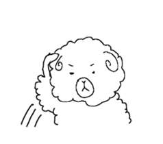 fluffy sheep man sticker #1880444