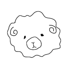 fluffy sheep man sticker #1880445