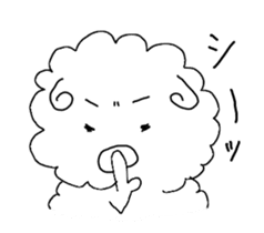 fluffy sheep man sticker #1880446