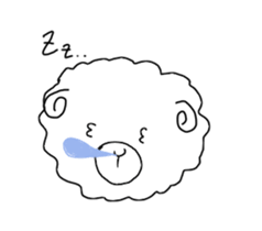 fluffy sheep man sticker #1880452