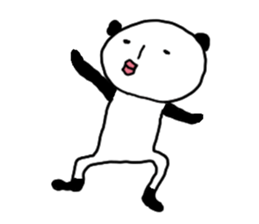 Rabbit and cat and panda. sticker #1880533