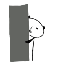 Rabbit and cat and panda. sticker #1880536