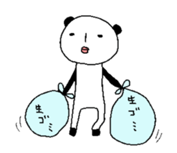 Rabbit and cat and panda. sticker #1880539