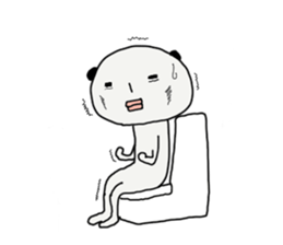 Rabbit and cat and panda. sticker #1880540