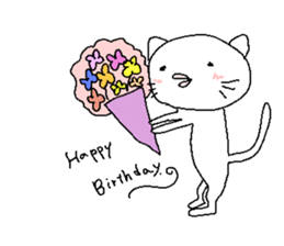 Rabbit and cat and panda. sticker #1880548