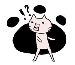 Rabbit and cat and panda. sticker #1880549