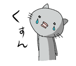 Rabbit and cat and panda. sticker #1880559