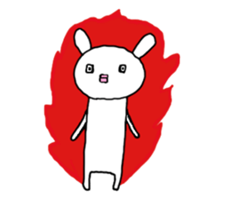 Rabbit and cat and panda. sticker #1880569