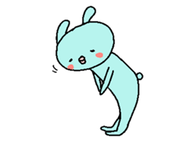 Rabbit and cat and panda. sticker #1880572