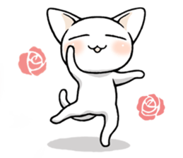Daily life of the white cat sticker #1882104
