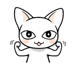 Daily life of the white cat sticker #1882106