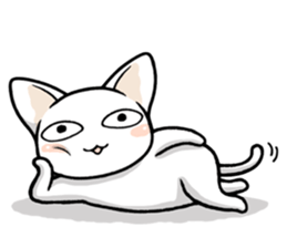 Daily life of the white cat sticker #1882129