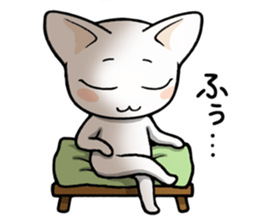Daily life of the white cat sticker #1882130