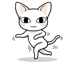 Daily life of the white cat sticker #1882131