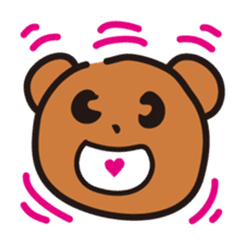 Happy bear - KumaYu sticker #1884716