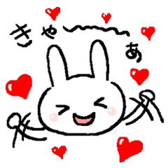 Sticker of rabbit lover