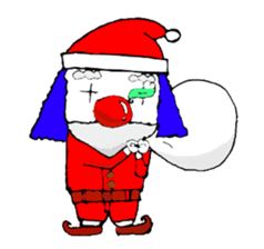 small pierrot santa sticker #1885254