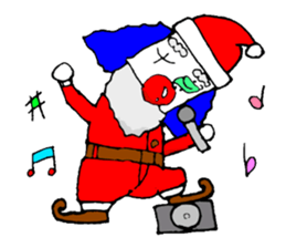 small pierrot santa sticker #1885255