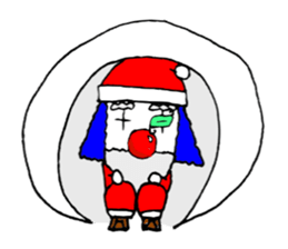 small pierrot santa sticker #1885258