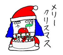 small pierrot santa sticker #1885259