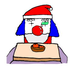 small pierrot santa sticker #1885260