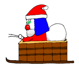 small pierrot santa sticker #1885266