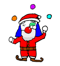 small pierrot santa sticker #1885269