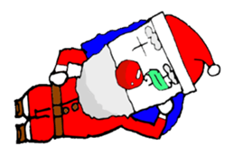 small pierrot santa sticker #1885272