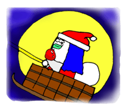 small pierrot santa sticker #1885273