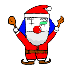small pierrot santa sticker #1885274