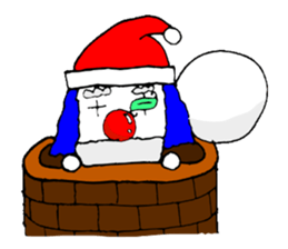 small pierrot santa sticker #1885281