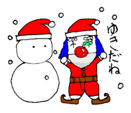 small pierrot santa sticker #1885287